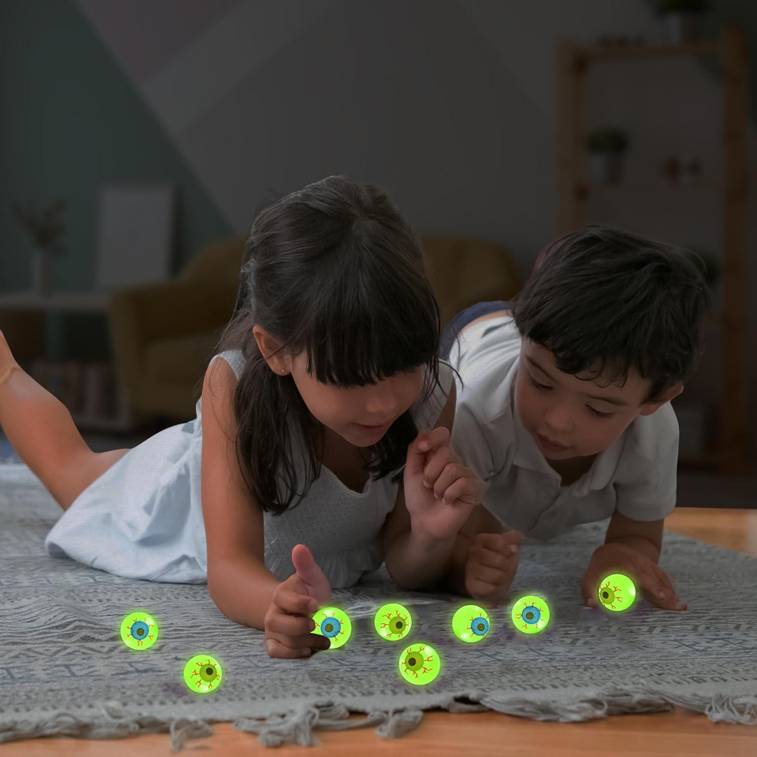 imageArtCreativity Halloween Bubble Wand ampamp Glow in The Dark Eye Bouncing Balls