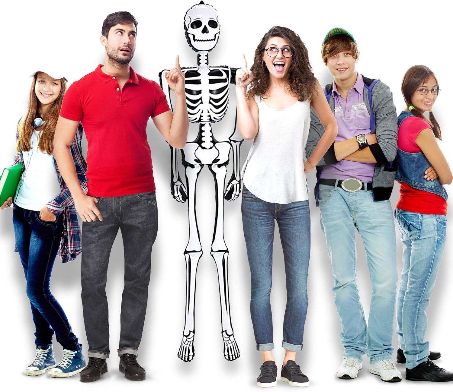 imageArtCreativity LifeSize Halloween Skeleton Inflate Decoration 6ft Tall Cute and Creepy Home Decor  for Indoor and Outdoor Use  Halloween Party Supplies Contest Prize for Kids