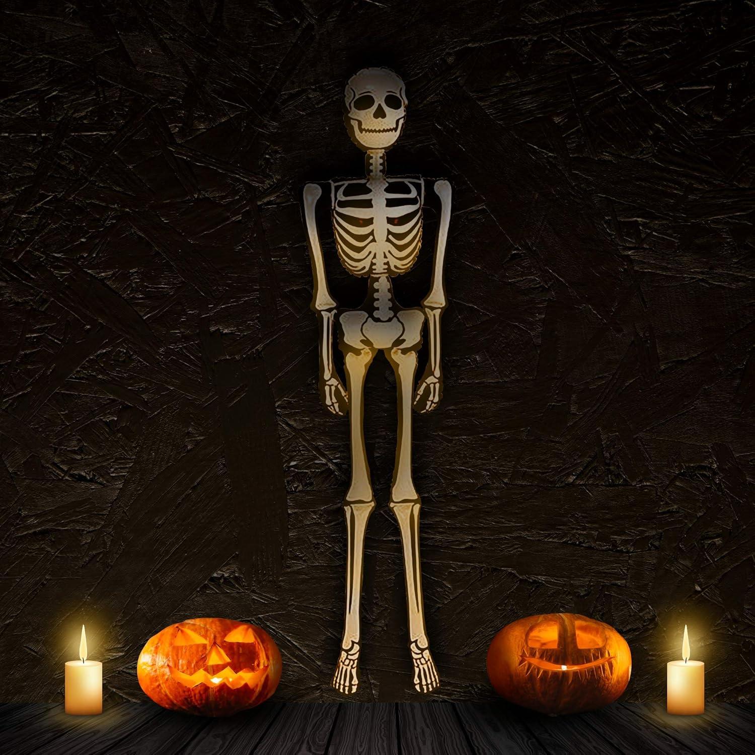 imageArtCreativity LifeSize Halloween Skeleton Inflate Decoration 6ft Tall Cute and Creepy Home Decor  for Indoor and Outdoor Use  Halloween Party Supplies Contest Prize for Kids