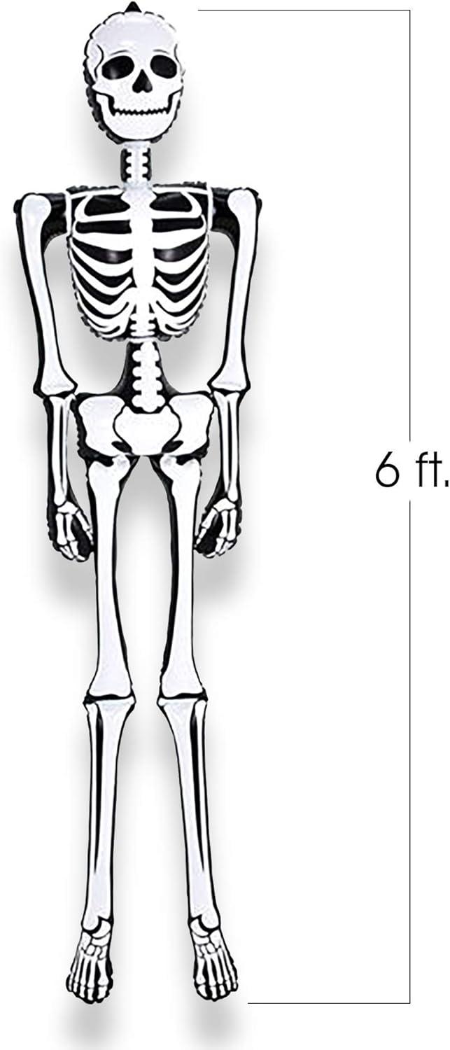 imageArtCreativity LifeSize Halloween Skeleton Inflate Decoration 6ft Tall Cute and Creepy Home Decor  for Indoor and Outdoor Use  Halloween Party Supplies Contest Prize for Kids