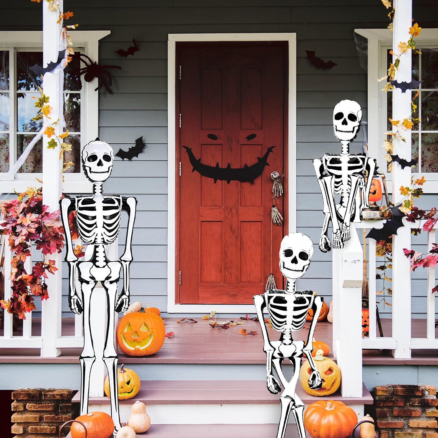 imageArtCreativity LifeSize Halloween Skeleton Inflate Decoration 6ft Tall Cute and Creepy Home Decor  for Indoor and Outdoor Use  Halloween Party Supplies Contest Prize for Kids