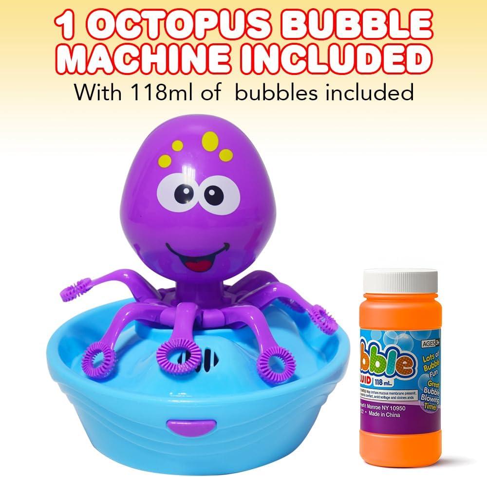 imageArtCreativity Octopus Bubble Machine for Kids Includes 1 Bubbles Blowing Toy and 1 Bottle of Solution Fun Summer Outdoor or Party Activity Great Bubble Gift for Boys and GirlsOctopus Bubble Machine