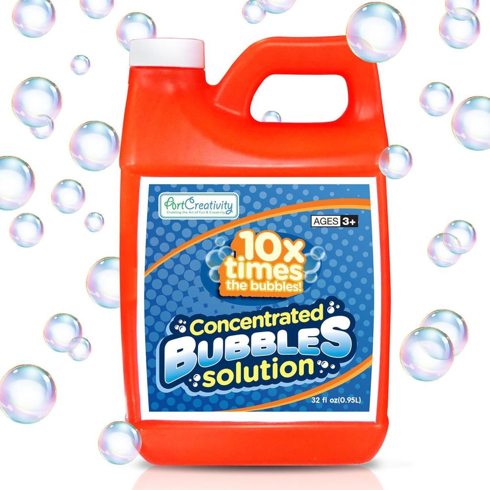 imageArtCreativity 32oz Bubble Concentrated Solution Makes Up to 25 Gallons of Bubble Solution Perfect for Bubble Machine Kids Party Fun Bubble Juice Refills EasytoUse Bubble Machine Solution32 OZ