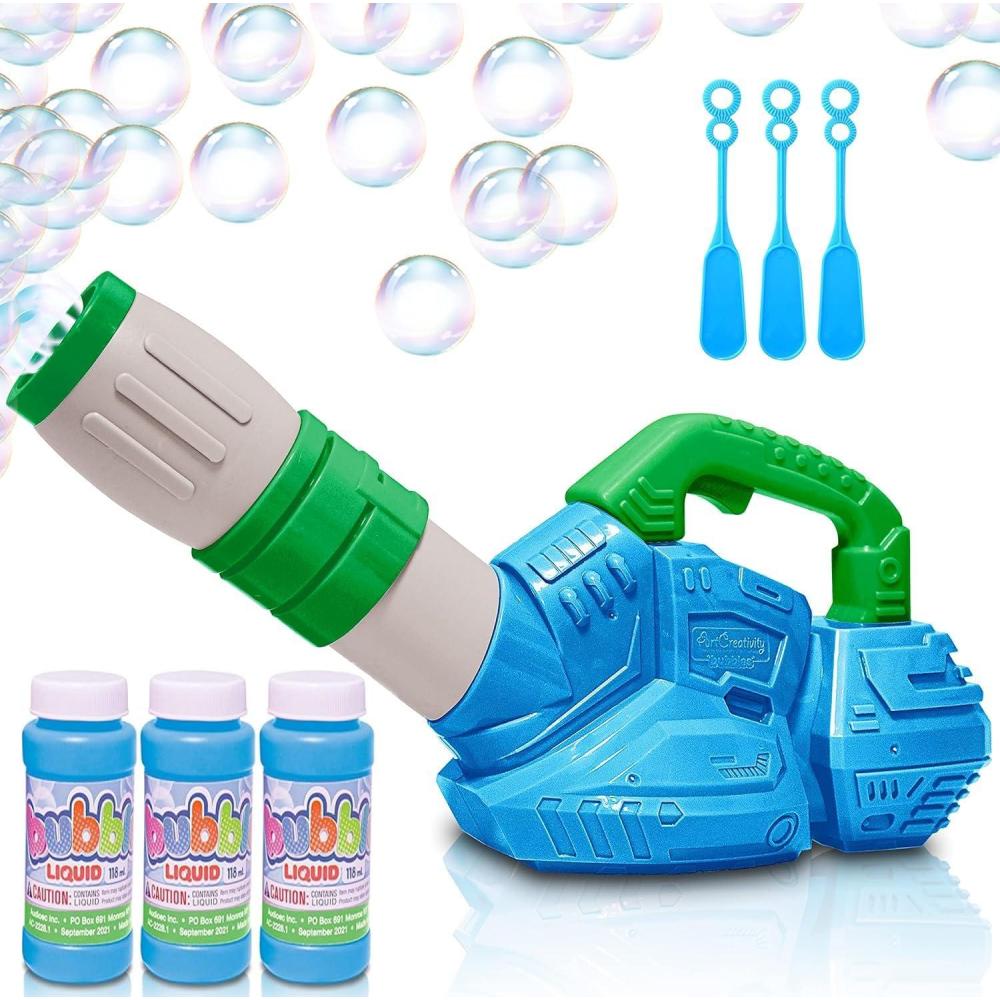 imageArtCreativity Bubble Leaf Blower Bubble Machine Outside Outdoor Toys for Toddlers 13 Summer Toys for Girls for Kids Preschool First Birthday Gifts for Girls ampamp Boys Pink ampamp PurpleBlue