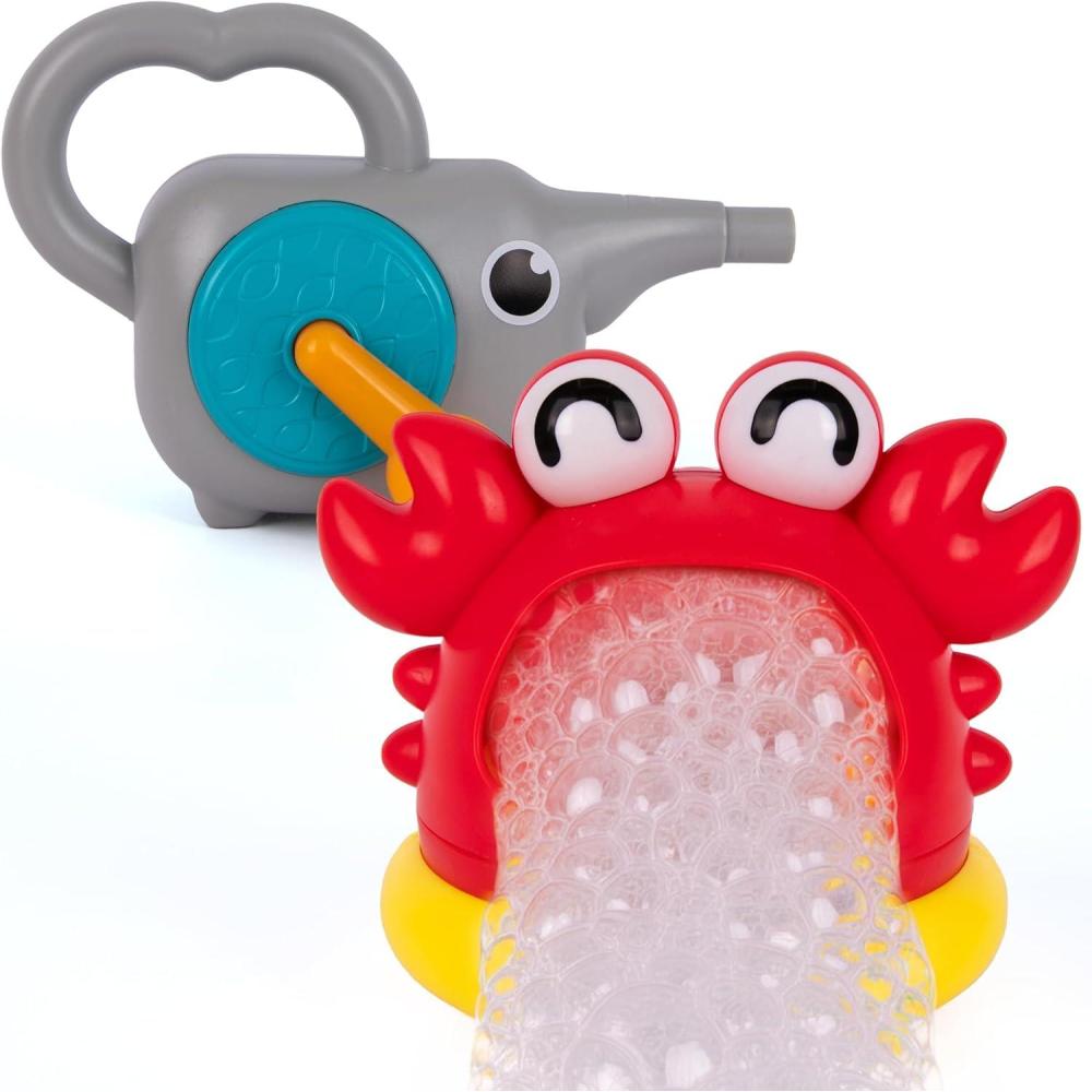 imageArtCreativity Crab Bubble Machine Bath Toy  Bath Bubble Machine for Babies with 2 Attachments for Lots of Bubbles  Cute Bath Time Toys for Toddlers 13  Bubble Maker Baby Bath Toy for 1218 Months