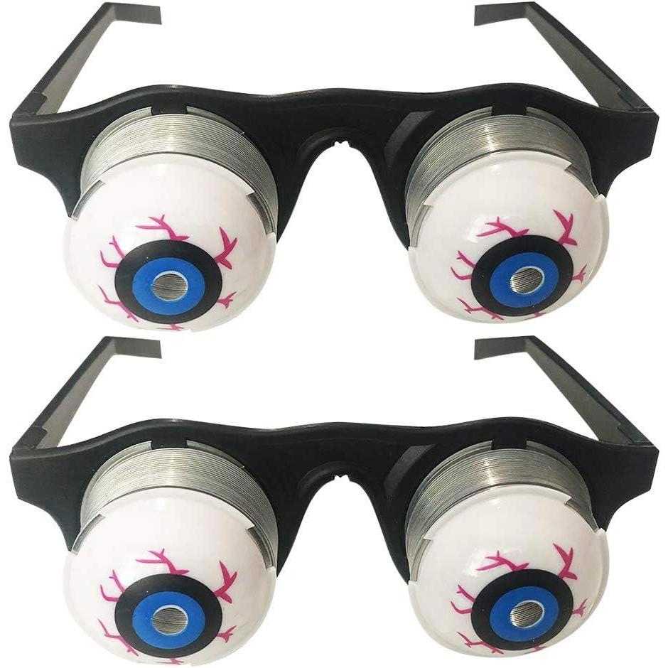 imageArtCreativity Droopy Eyeball Glasses for Kids  Funny Glasses with Spring Eyeballs Perfect for Halloween Costume Accessories Photo Booth Props Birthday Party Favors Set of 2 Pop Out Eye Glasses