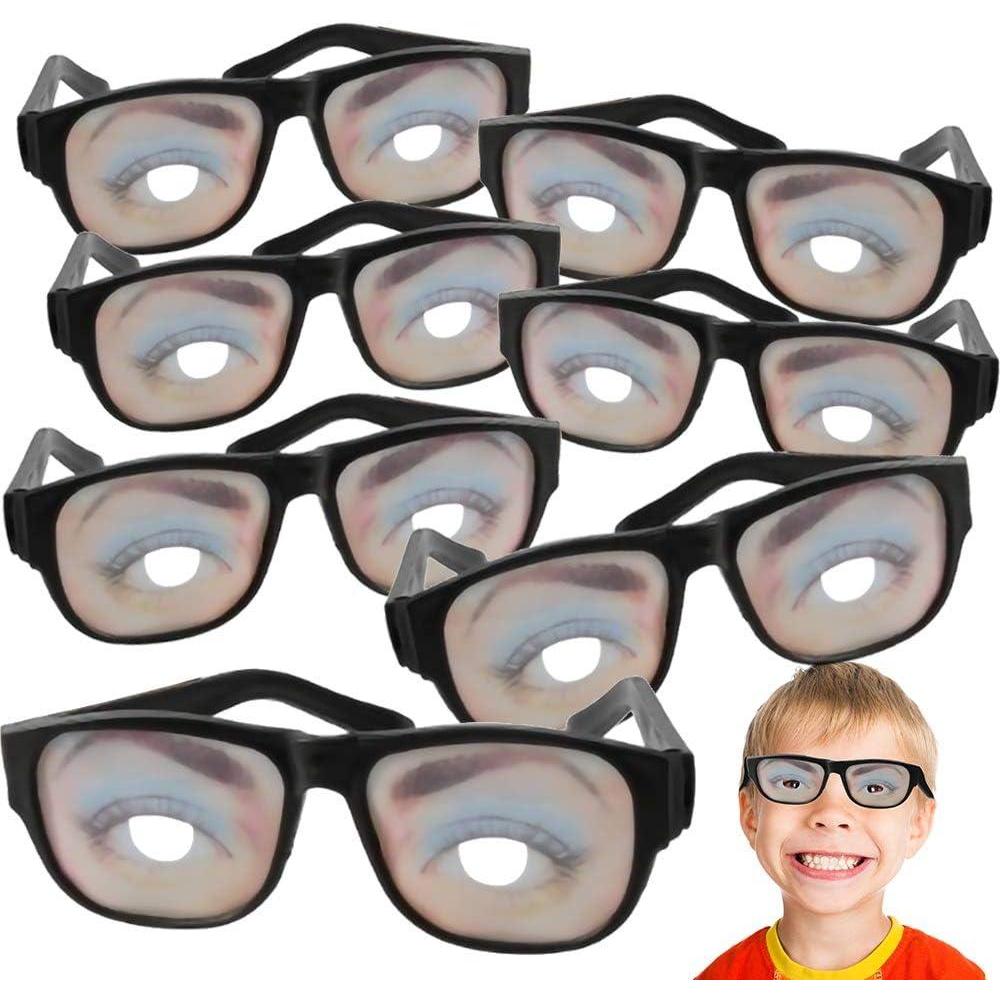 imageArtCreativity Funny Eyes Disguise Glasses Set of 12 Hilarious Glasses for Kids Unique Halloween Costume Accessories and Photo Booth Props Fun Birthday Party Favors and Goodie Bag Fillers