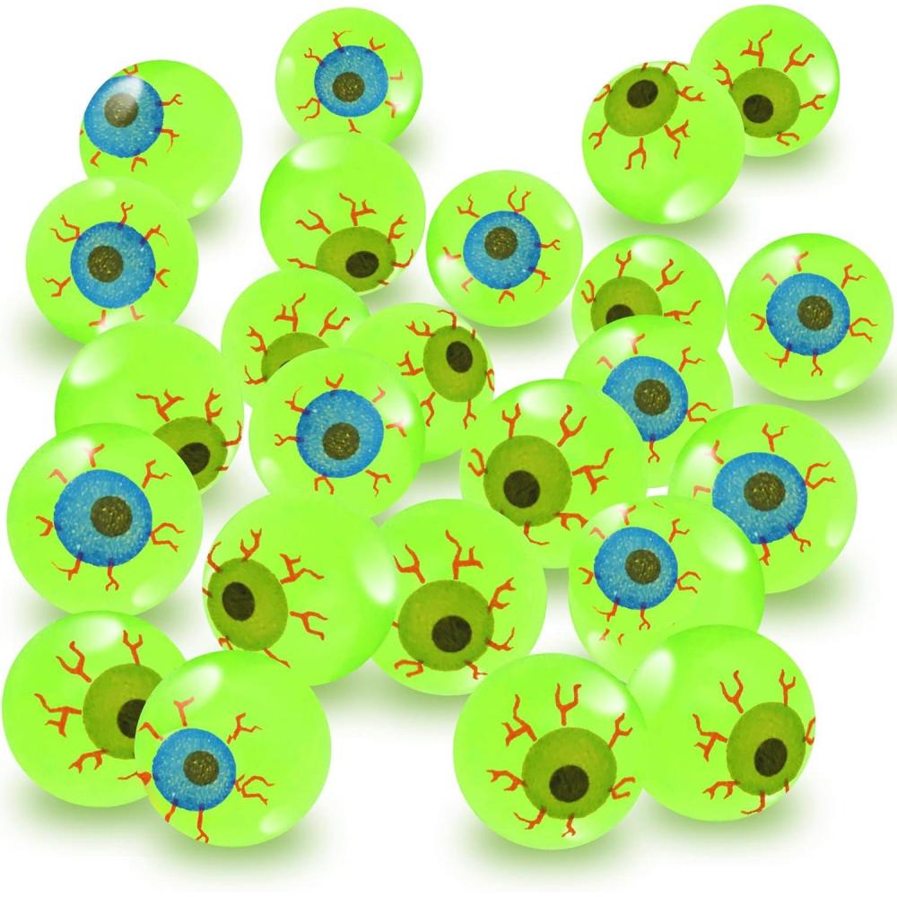 imageArtCreativity Glow in the Dark Eye Bouncing Balls  Bulk Pack of 12  125 Inch High Bounce Bouncy Balls for Kids Glowing Party Favors and Goodie Bag Fillers for Boys and Girls