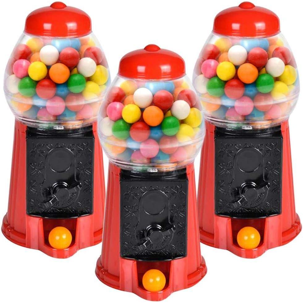 imageArtCreativity Gumball Machine for Kids Set of 2 65quot Desktop Bubble Gum Mini Candy Dispenser Unique Money Saving Coin Bank Valentines Gift Vintage Office Desk Decoration Gumballs not Included3 Pack