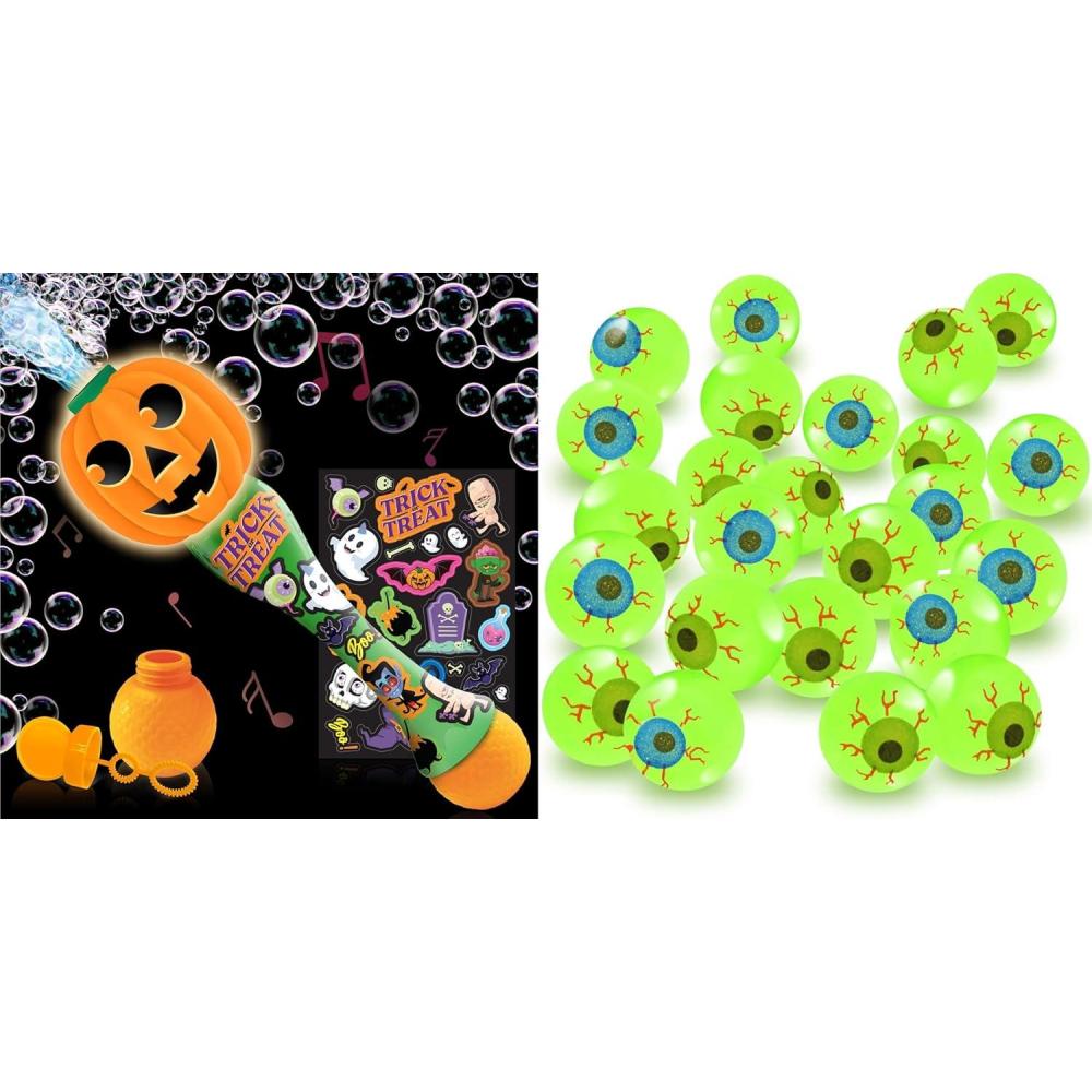 imageArtCreativity Halloween Bubble Wand ampamp Glow in The Dark Eye Bouncing Balls