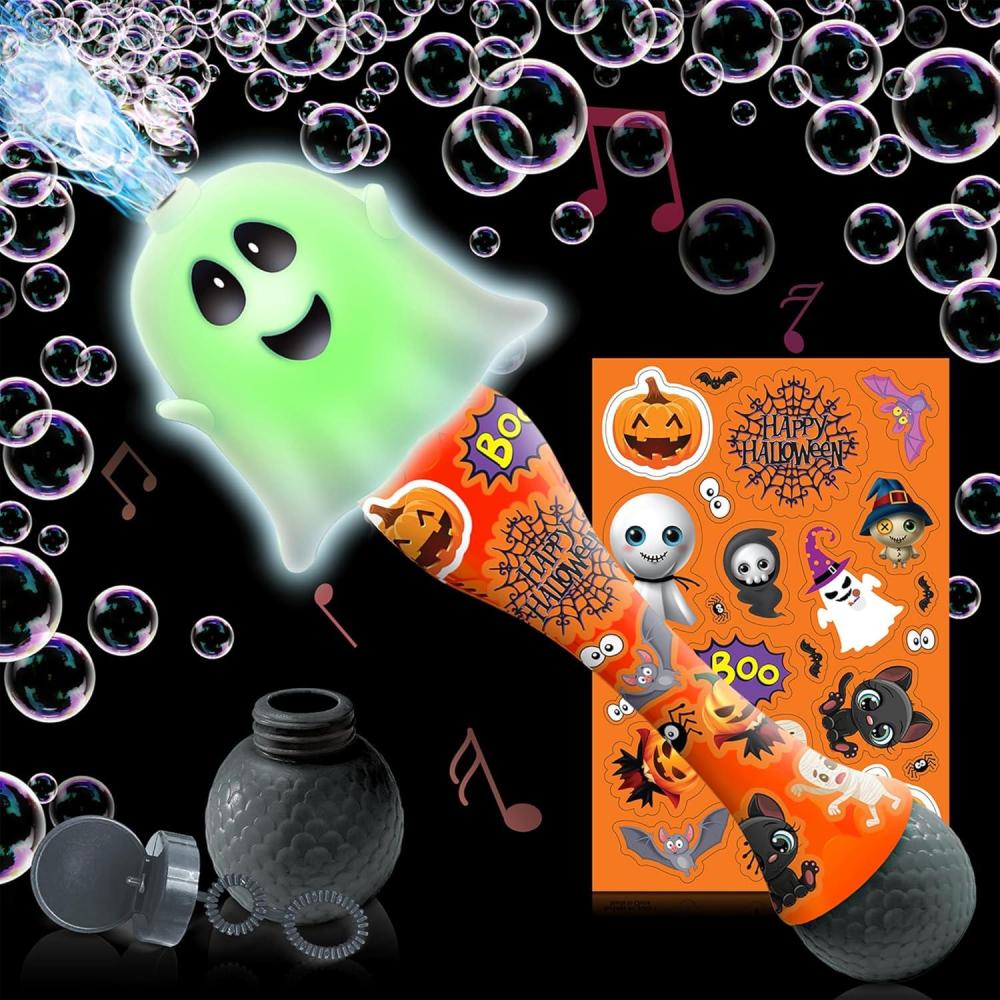 imageArtCreativity Halloween Bubble Wand for Kids 14quot Light Up Ghost Bubble Wand for Toddlers with LED ampamp Halloween Music Halloween Boo Basket Stuffers for Kids Halloween Toys for ToddlersPack of 1