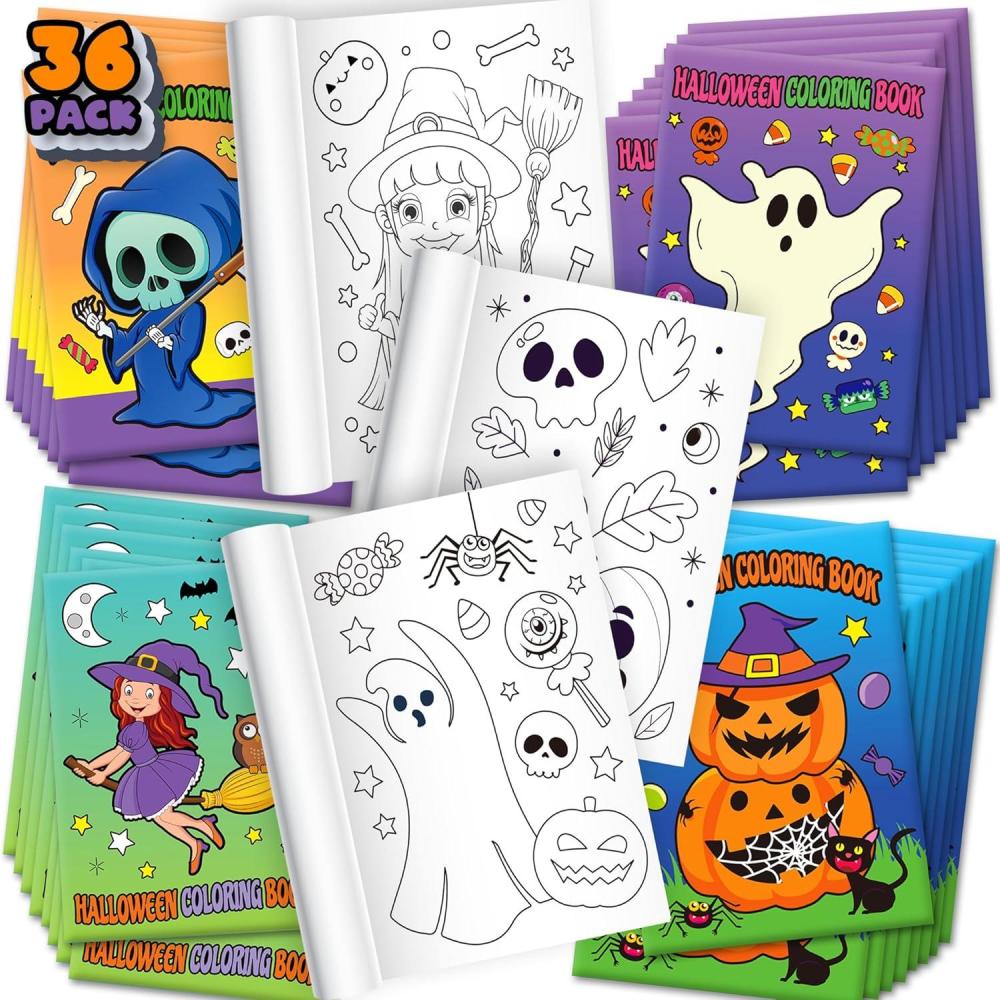 imageArtCreativity Halloween Coloring Books for Kids  20 Pack Mini 57 Booklets  NonCandy Trick or Treat Handouts Party Favors Classroom Prizes Fall Crafts ampamp Gifts for Boys and Girls36 Pack