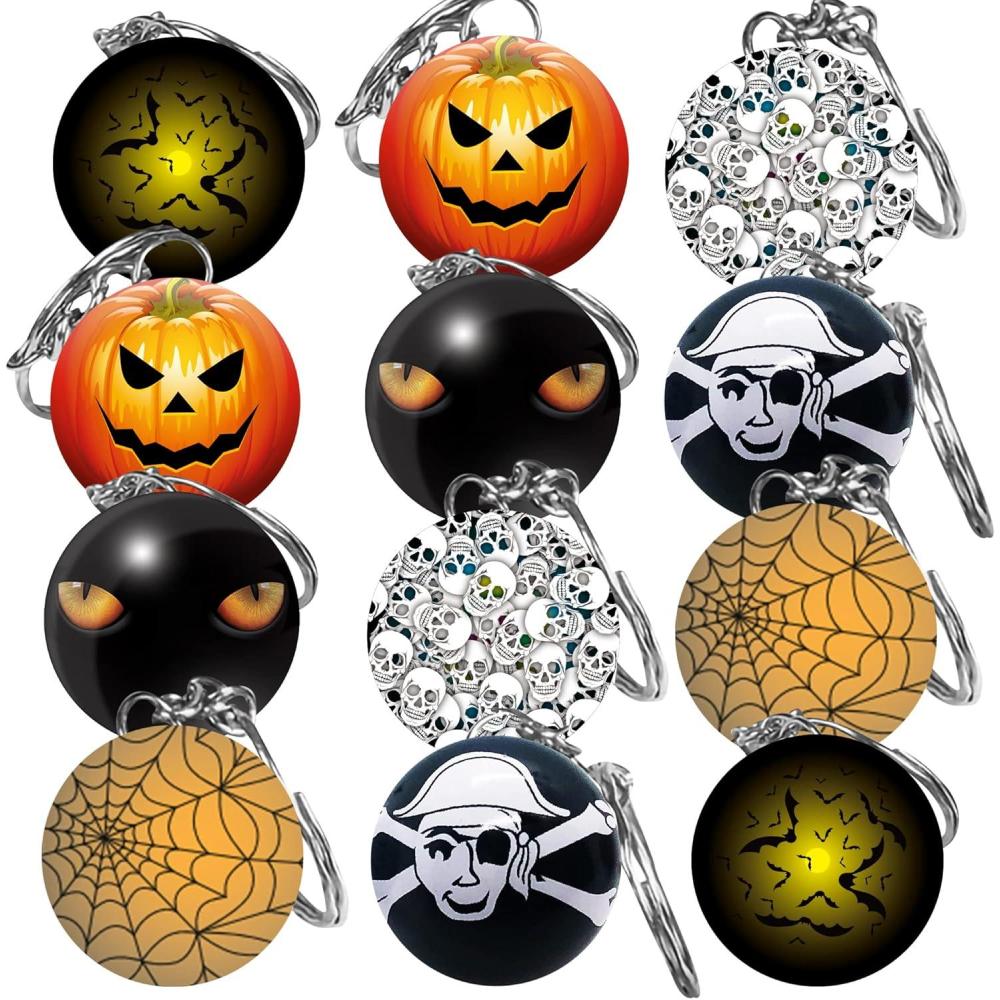 imageArtCreativity Halloween Keychain Assortment Set of 36 Metal Keychains in Assorted Designs Great as Halloween Party Favors Halloween Gifts Teachers Awards NonCandy Trick or Treat Supplies