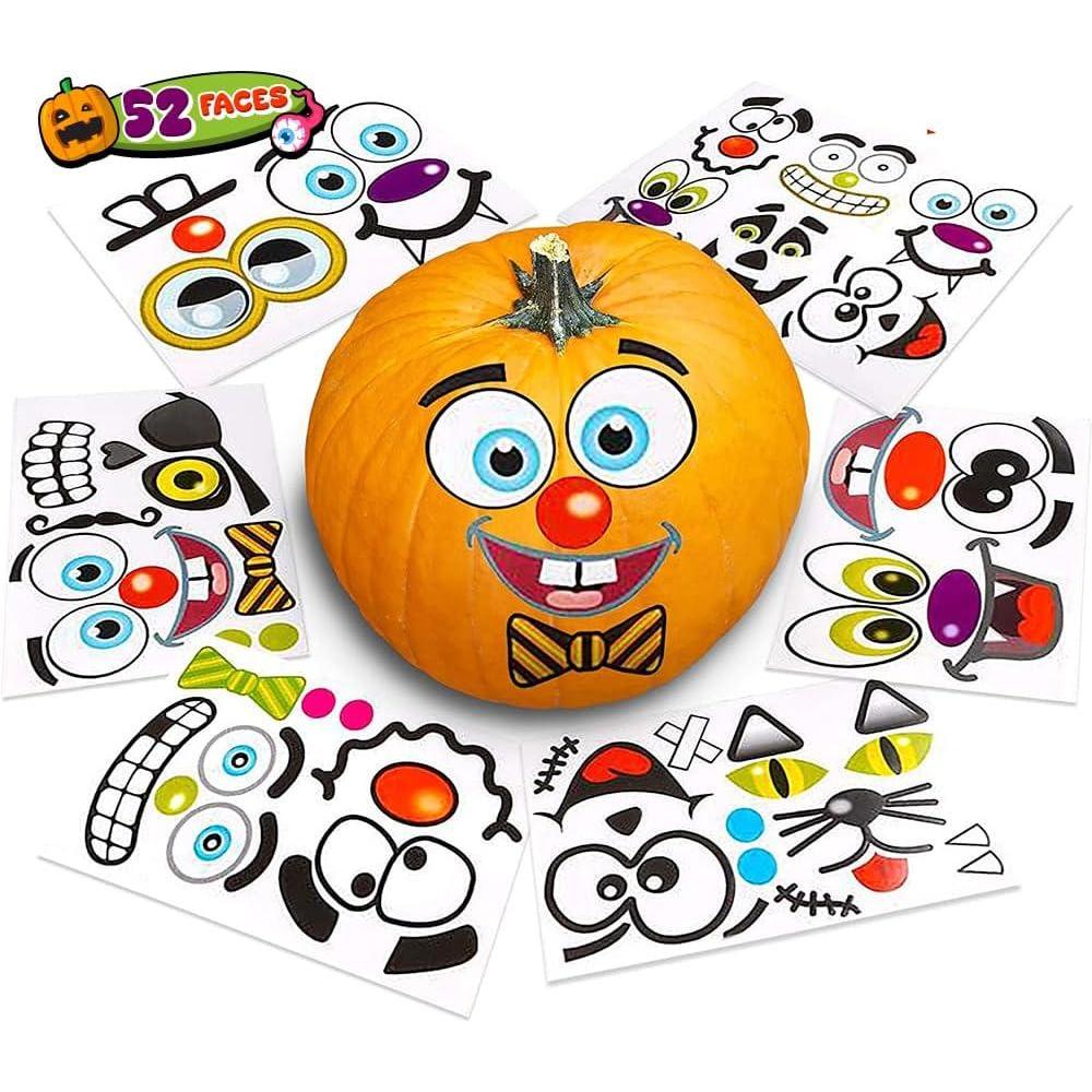 imageArtCreativity Halloween Pumpkin Decorating Stickers  12 Large Sheets  JackoLantern Decoration Kit  26 Total Face Stickers  Cute Halloween Decor Idea  Treats Gifts and Crafts for Kids 6quot x 9quot52 Faces
