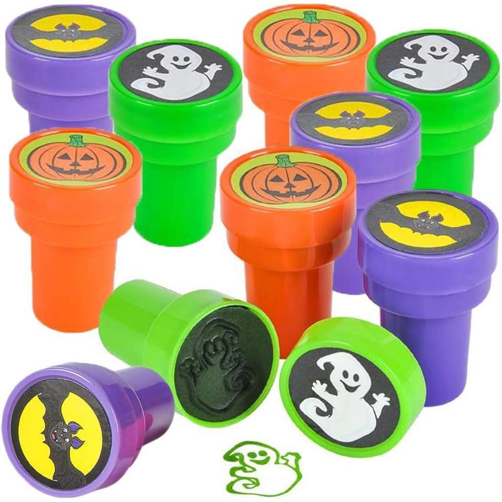 imageArtCreativity Halloween Stamps for Kids Pack of 25 Assorted PreInked Spooky Stampers Best for Party Favors Goodie Bag Fillers Trick or Treat Toy Supplies Birthday Gift Bags Pumpkin Stamp