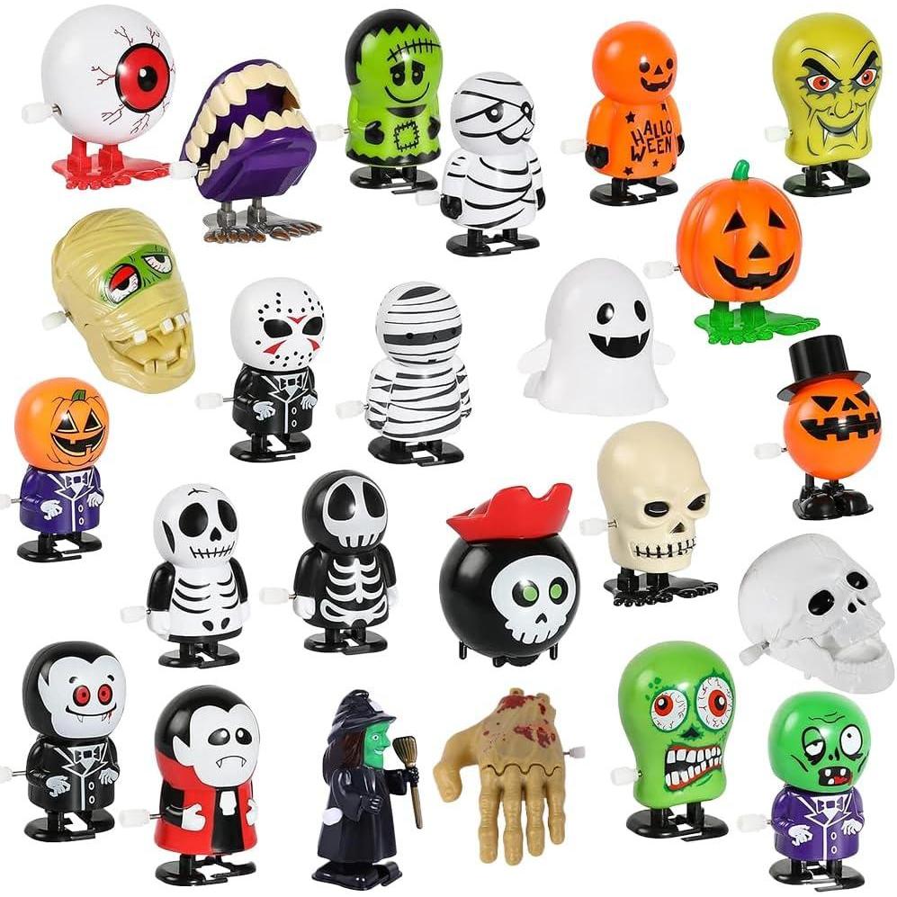 imageArtCreativity Halloween Wind Up Toys  Set of 24 Wind Up Halloween Toys for Kids  Assorted Halloween Favors Windup Toys Unique Designs Halloween Basket Stuffers for Kids