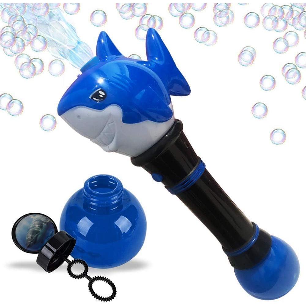 imageArtCreativity Light Up Shark Bubble Wand for Boy 115 Inch Bubbles for Toddlers 13 Bubble Blower Wand with Thrilling LED Effect Bubble Fluid and Batteries Included Great for Kids