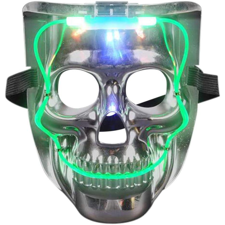 imageArtCreativity LightUp Halloween Skull Mask with 6 Flashing Modes LED Scary Face Mask for Kids Fun Halloween Costume Accessories Cool Skeleton Mask with Adjustable Elastic Strap