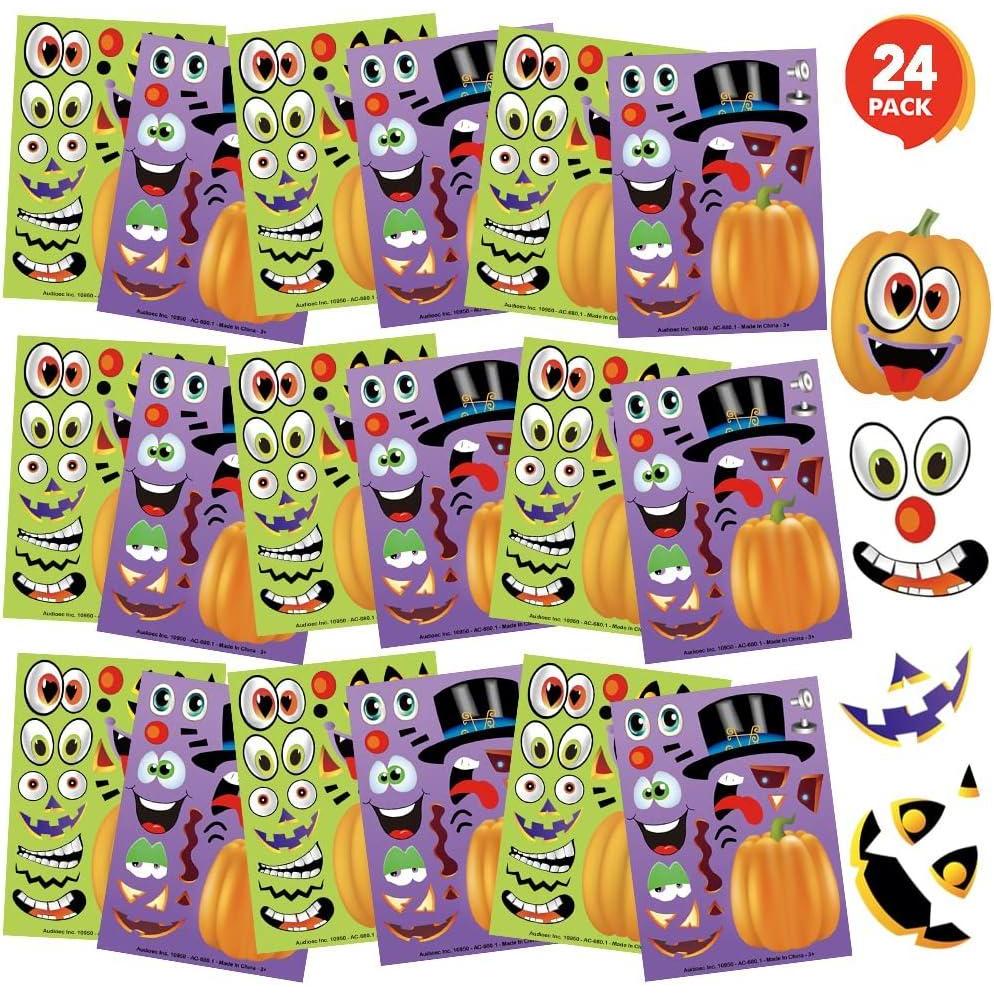 imageArtCreativity Make Your Own JackOLantern Face Sticker Set  24 Sheets  Customizable Halloween Stickers for Kids Fun Crafts Classroom Activity Best for Halloween Party Favors Goodie Bag Fillers24 Pack