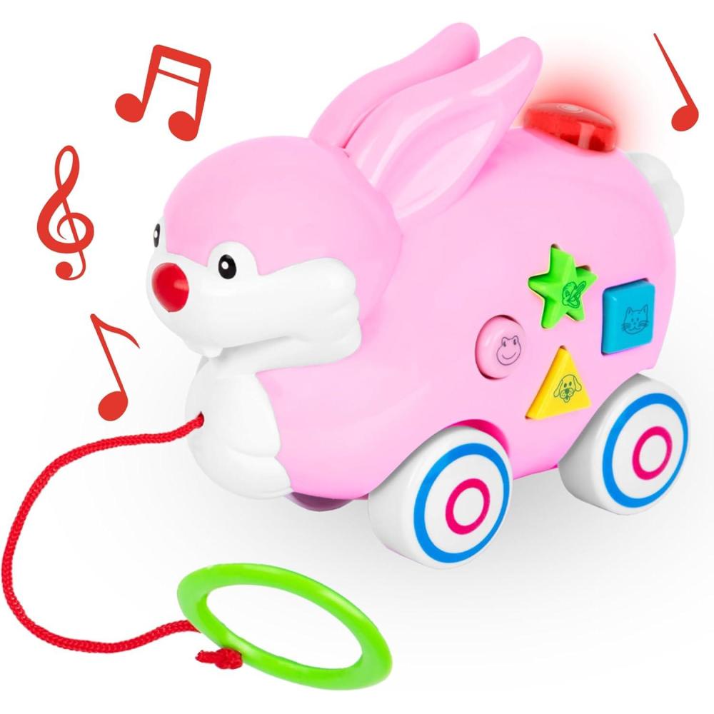 imageArtCreativity Musical Duck Toy for Toddlers  LightUp Baby Duck Toys with Sounds ampamp Music  Pull Along Duck Toy for Kids Babies ampamp Toddlers  Fun Gift for Boys ampamp GirlsBunny