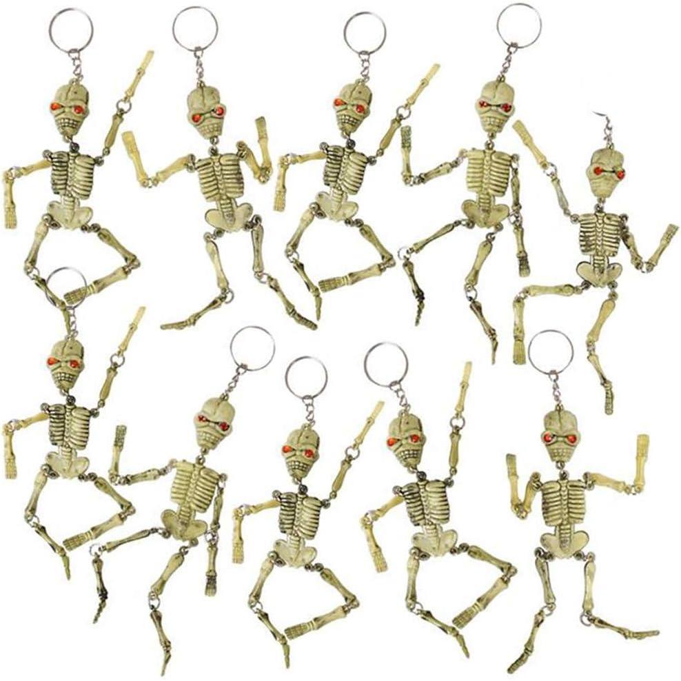 imageArtCreativity Skeleton Keychains with Moveable Parts Set of 24 Cool Halloween Party Favors for Kids NonCandy Trick or Treat Supplies Fun Goodie Bag Fillers and Gifts for PirateThemed Parties