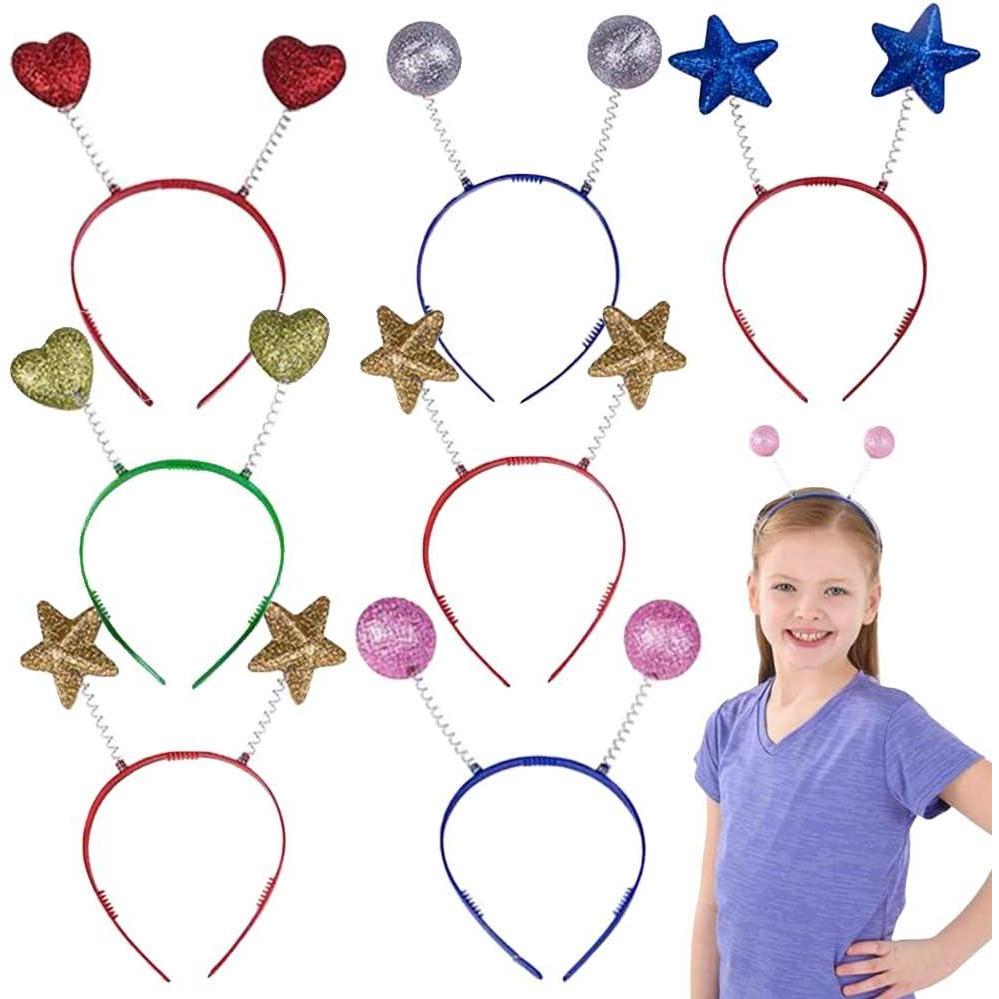 imageArtCreativity Sparkly Head Boppers for Kids Set of 12 Cute Headbands for Girls and Boys with Assorted Designs Unique Birthday Hats for Kids Halloween Costume Accessories Princess Party Favors