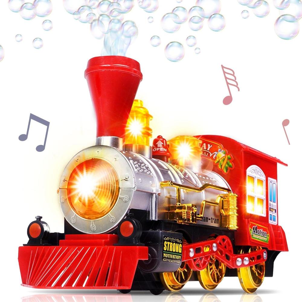 imageArtCreativity Toy Train Bubble Machine for Kids Bubble Blower Maker Bubble Music Train for Kids with Lights ampamp Sounds Toddler Outdoor Toys Gift for Boys ampamp Girls Ages 16