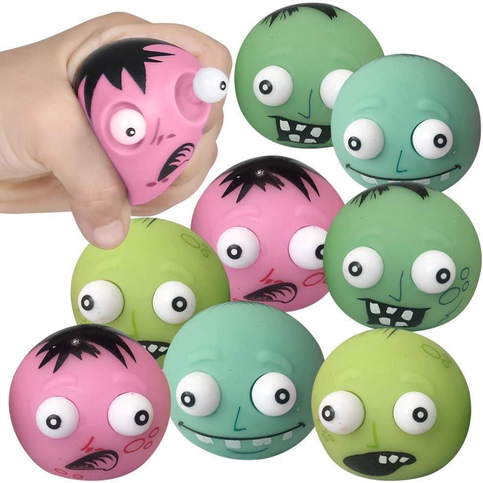 imageArtCreativity Zombie with Pop Out Eyes  Set of 12 Halloween Toys  Fun Squeezy Stress Relief Toys for Kids Party Favors NonCandy Trick or Treat Birthday Goodie Bag FillersSmall
