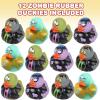 ArtCreativity 12 PCS Halloween Rubber Ducks, Zombie Rubber Duckies for Kids, Variety of Designs and Colors, Trick or Treat Supplies,Party Favors, Goodie Bag Filler, Halloween Themed Bathtub Toys