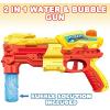 ArtCreativity 2 in 1 Water and Bubble Gun, Dual-Function Water Squirt Gun with Bubble Fluid, Friction Powered Bubble Machine Gun, Summer Toys for Kids, Great Gift for Boys and Girls