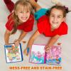 ArtCreativity 4 Pack Magic Water Coloring Books for Toddlers, Reusable Magic Water Pen Coloring Books for Kids – Mess Free Water Art Book for Toddlers – Travel Activity Toys, No-Mess Coloring