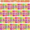 ArtCreativity 48 Pack Bubble Bottles with Wand – Bubbles for Kids Bulk Party Favors, Outdoor Summer Toys, Birthday Goodie Bag Fillers, Bulk Bubbles for Kids in Assorted Colors(48 Pack)