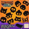 ArtCreativity 60 Set Halloween Scratch Masks for Kids – DIY Craft Masks with Scratch Sticks & Elastic Strings – Fun Arts and Crafts Party Favors, Classroom Halloween Activity Kits for Ages 4-12