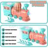 ArtCreativity Bubble Blowing Toy Train with Lights, Includes 2 Bottles Bubble Solution, Friction Powered LED Toy Train for Boys & Girls, Bubble Blower Machine Outdoor Activity, Birthday Gift for Kids
