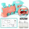 ArtCreativity Bubble Blowing Toy Train with Lights, Includes 2 Bottles Bubble Solution, Friction Powered LED Toy Train for Boys & Girls, Bubble Blower Machine Outdoor Activity, Birthday Gift for Kids