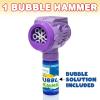 ArtCreativity Bubble Hammer for Kids, 1 Piece, Automatic Bubble Machine for Kids with Bubble Solution Included, Handheld Bubble Maker Toy for Bigger and Easier Bubbles, Great Gift Idea