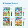 ArtCreativity Bubble Lawn Mower Machine for Toddlers 1-3 & Easter Water Coloring Books for Kids – 4 Pack Paint Books with Water Pen for Kids