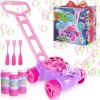 ArtCreativity Bubble Lawn Mower & Christmas Bubble Wand for Kids, Blower Machine & 14″ Light Up Santa Wand for Toddlers With LED & Music, Christmas Basket Stuffers
