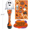 ArtCreativity Bubble Lawn Mower & Halloween Bubble Wand for Kids, Blower Machine & 14″ Light Up Ghost Wand for Toddlers With LED & Music, Halloween Boo Basket Stuffers