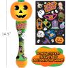 ArtCreativity Bubble Lawn Mower & Halloween Bubble Wand for Kids, Blower Machine & 14″ Light Up Pumpkin Wand for Toddlers With LED & Music, Halloween Boo Basket Stuffers