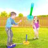 ArtCreativity Bubble Rocket Launcher Toy Set, Includes 2 Bubble Rockets, Bubble Solution, Pump, and Base, Flying Bubble Blaster Rockets for Hours of Outdoor Fun, Bubble Maker Gift for Kids