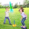ArtCreativity Bubble Rocket Launcher Toy Set, Includes 2 Bubble Rockets, Bubble Solution, Pump, and Base, Flying Bubble Blaster Rockets for Hours of Outdoor Fun, Bubble Maker Gift for Kids