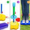 ArtCreativity Bubble Rocket Launcher Toy Set, Includes 2 Bubble Rockets, Bubble Solution, Pump, and Base, Flying Bubble Blaster Rockets for Hours of Outdoor Fun, Bubble Maker Gift for Kids