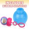 ArtCreativity Bubble Wand for Kids Toys, Light Up Automatic Bubble Blower Maker Wand with LED & Music, Toddler Bubble Toy, Fluid & Batteries Included, Great Gift Idea, Bubbles Party Favor – Blue(Pink)