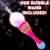 ArtCreativity Bubble Wand for Kids Toys, Light Up Automatic Bubble Blower Maker Wand with LED & Music, Toddler Bubble Toy, Fluid & Batteries Included, Great Gift Idea, Bubbles Party Favor – Blue(Pink)