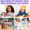 ArtCreativity Bulk Crayon Packs, 25 Sets of 6 Packs Total 150 Crayons Bulk Non-Toxic Individual Packs for Kids & Classroom Teachers, Easter Basket Stuffers, Crayons Party Favors for Toddlers(50 Set of 6-Packs (300 Ct))