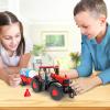 ArtCreativity Bump & Go Bubble Blowing Farm Tractor Toy Truck with Lights & Sounds, Toddler Outdoor Toys – Funnel & Bubble Solution Included – Farm Toy Tractor for Boys Girls Ages 1, 2, 3, 4, 5, +