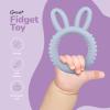 ArtCreativity Bunny Ears Teethers for Baby – Set of 2 Teething Rings – Silicone Baby Teething Toys – 0 6 12 Month Old Girl and Boy Teether Toys – Cute Bunny Gifts for Newborns