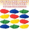 ArtCreativity Color Berets for Kids and Adults, Set of 12, French Hats with Velvety Textured Fabric, Painter Costume Prop for Halloween, Dress Up Parties, and Photo Booth, 4 Colors