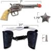 ArtCreativity Cowboy Toy Gun Holster and Belt 9 Piece Set for Kids. 2 Toy Pistols, 1 Sheriff Badge, 2 Gun Holsters, and 3 Play Bullets, 1 Adjustable Belt, Old Western Action Belt for Sheriff